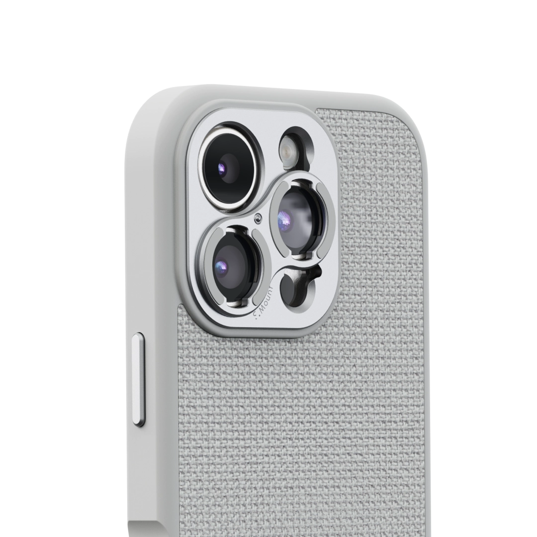 S.Mount Camera Case - iPhone Fabric (Light Grey)